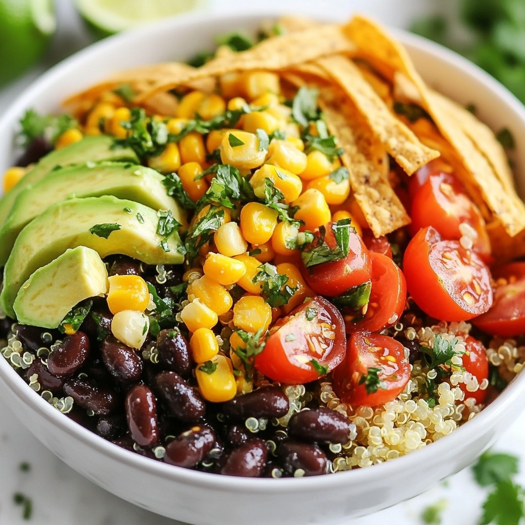 Quinoa Black Bean Taco Salad Schmackhafte Mischung