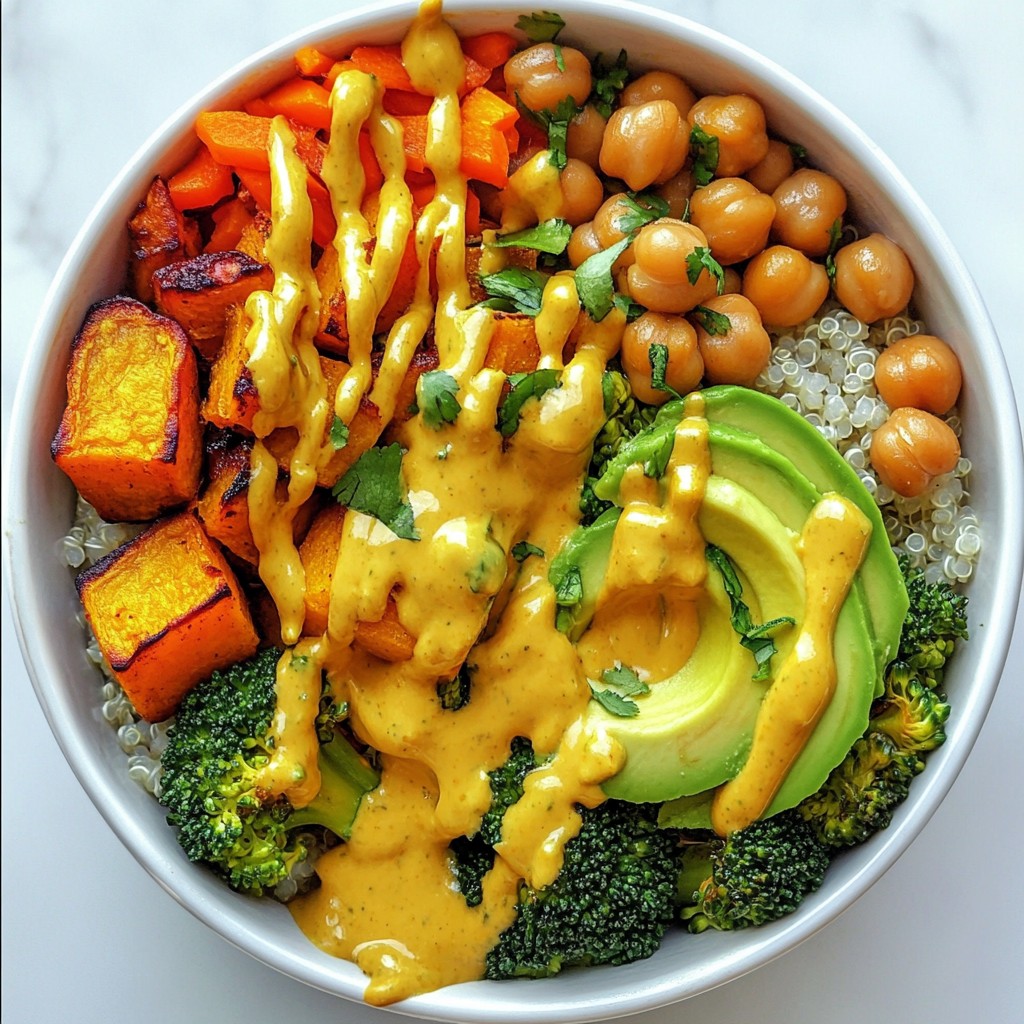 Vegan Buddha Bowl mit Erdnuss-Sauce Lecker und Gesund