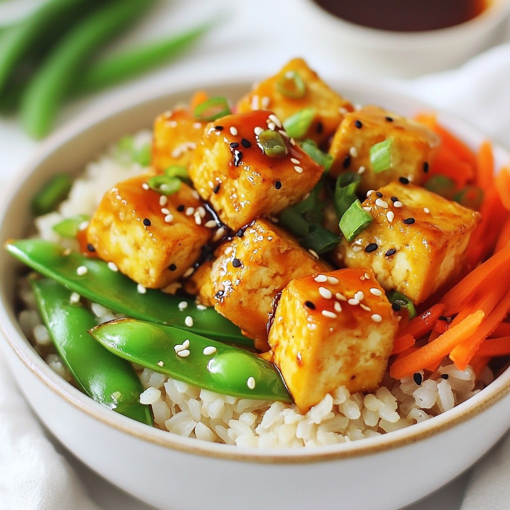 Crispy Sesame Ginger Tofu Bowls leckeres Rezept