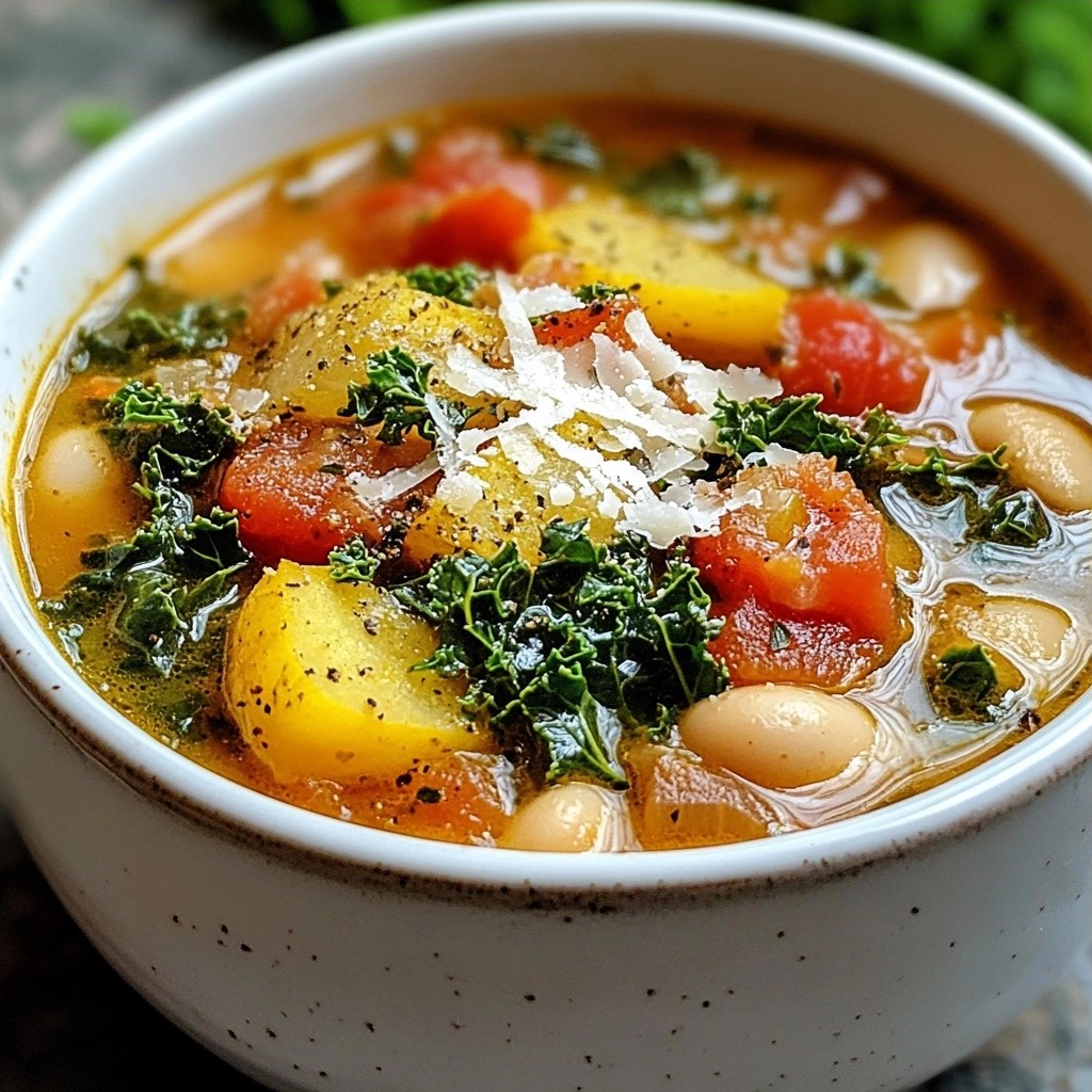 Savory Slow Cooker White Bean and Kale Soup Rezept