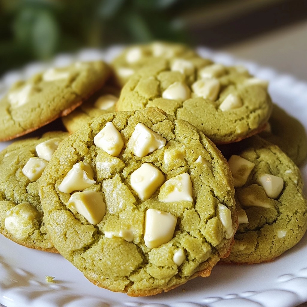 Matcha White Chocolate Cookies Genussvolle Leckerei