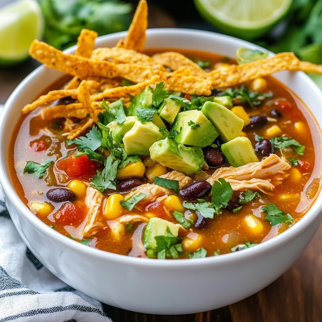 Instant Pot Chicken Tortilla Soup Schnelle Küche