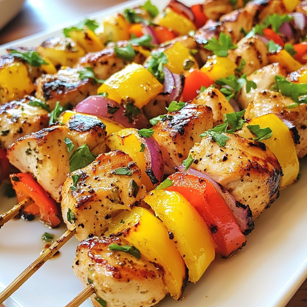 Griechische Zitronen-Hähnchenspieße Einfach und Köstlich