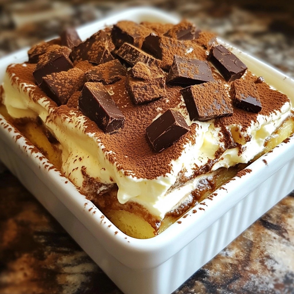 Schokoladenchip Tiramisu mit Mascarponecreme Genuss