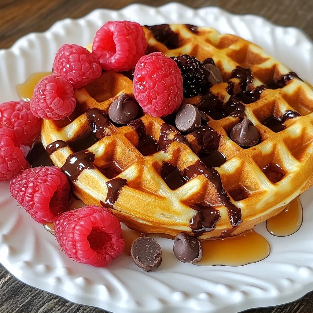 Schokoladenchip-Waffeln mit Ahornsirup Genuss Pur