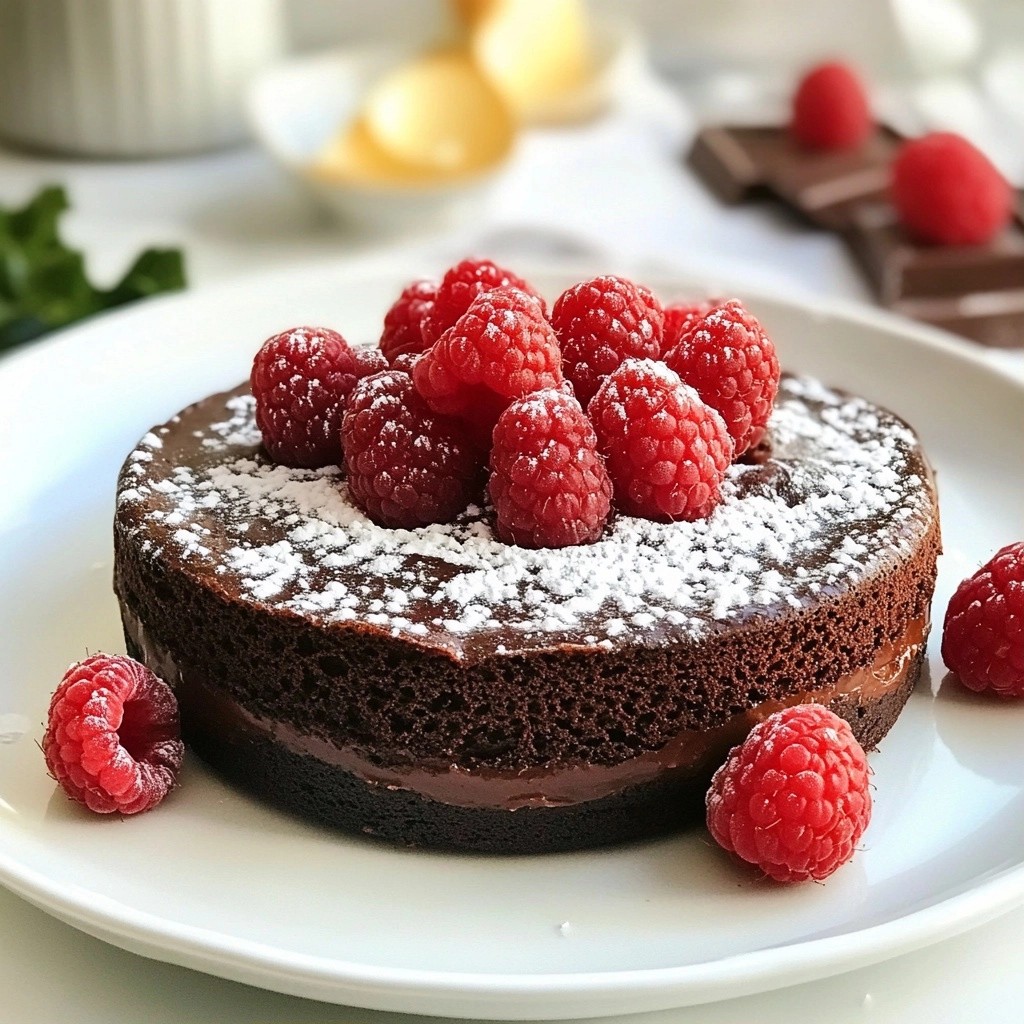 Schokoladenkuchen mit Buttermilch und Brombeeren lecker