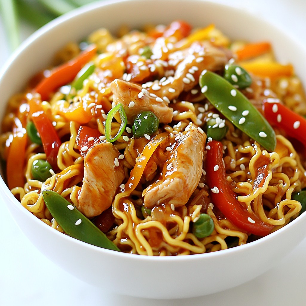 Spicy Chicken Ramen Stir-Fry Leckeres Rezept entdecken