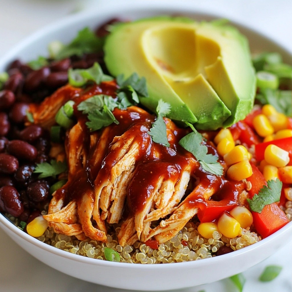 Set and Forget Barbecue Chicken Quinoa Bowls Rezept