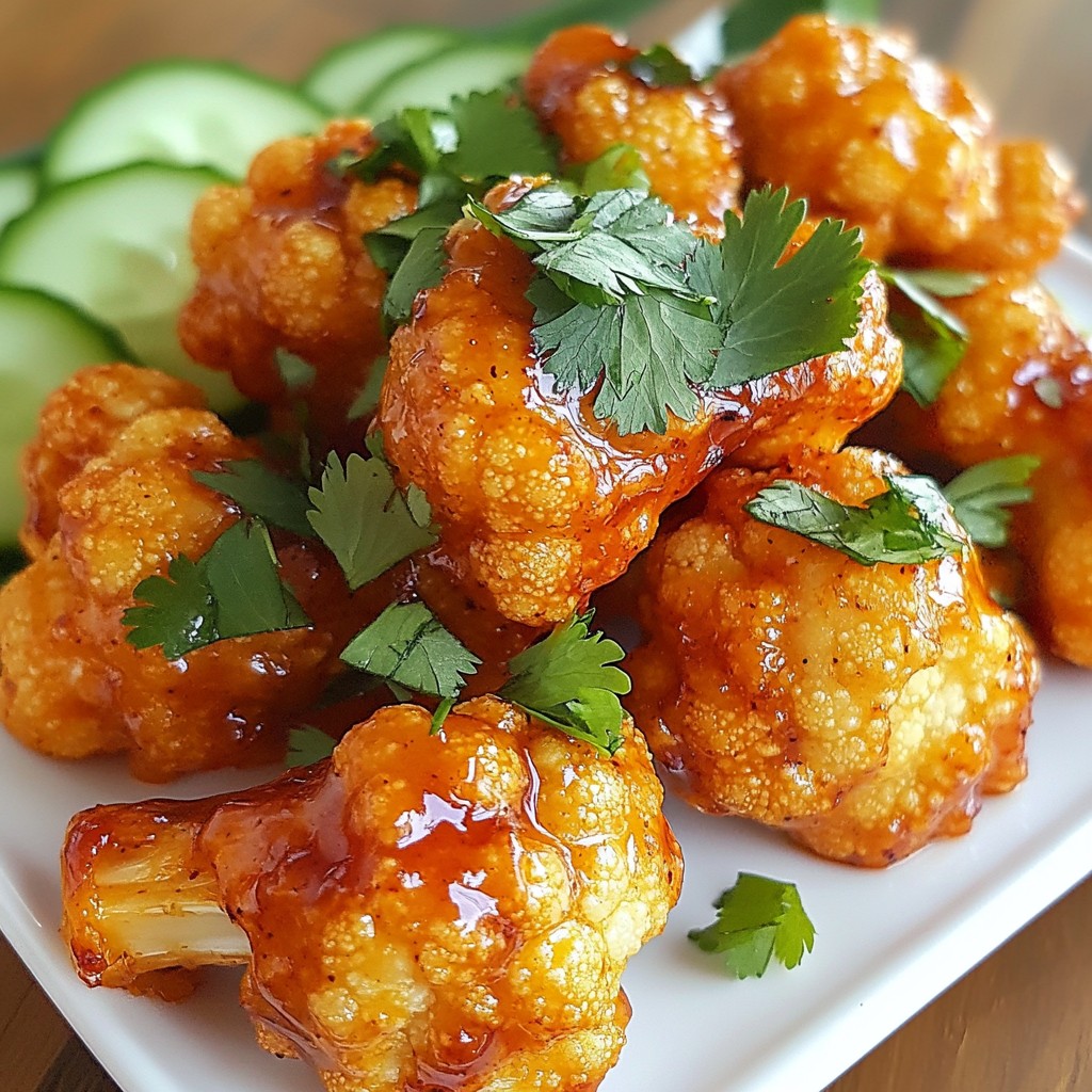 Honey Sriracha Cauliflower Wings Gesund und Lecker