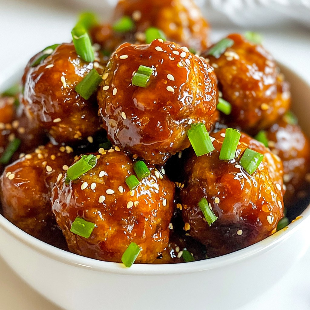 Honey Garlic Glazed Meatballs Schnelle und gute Idee
