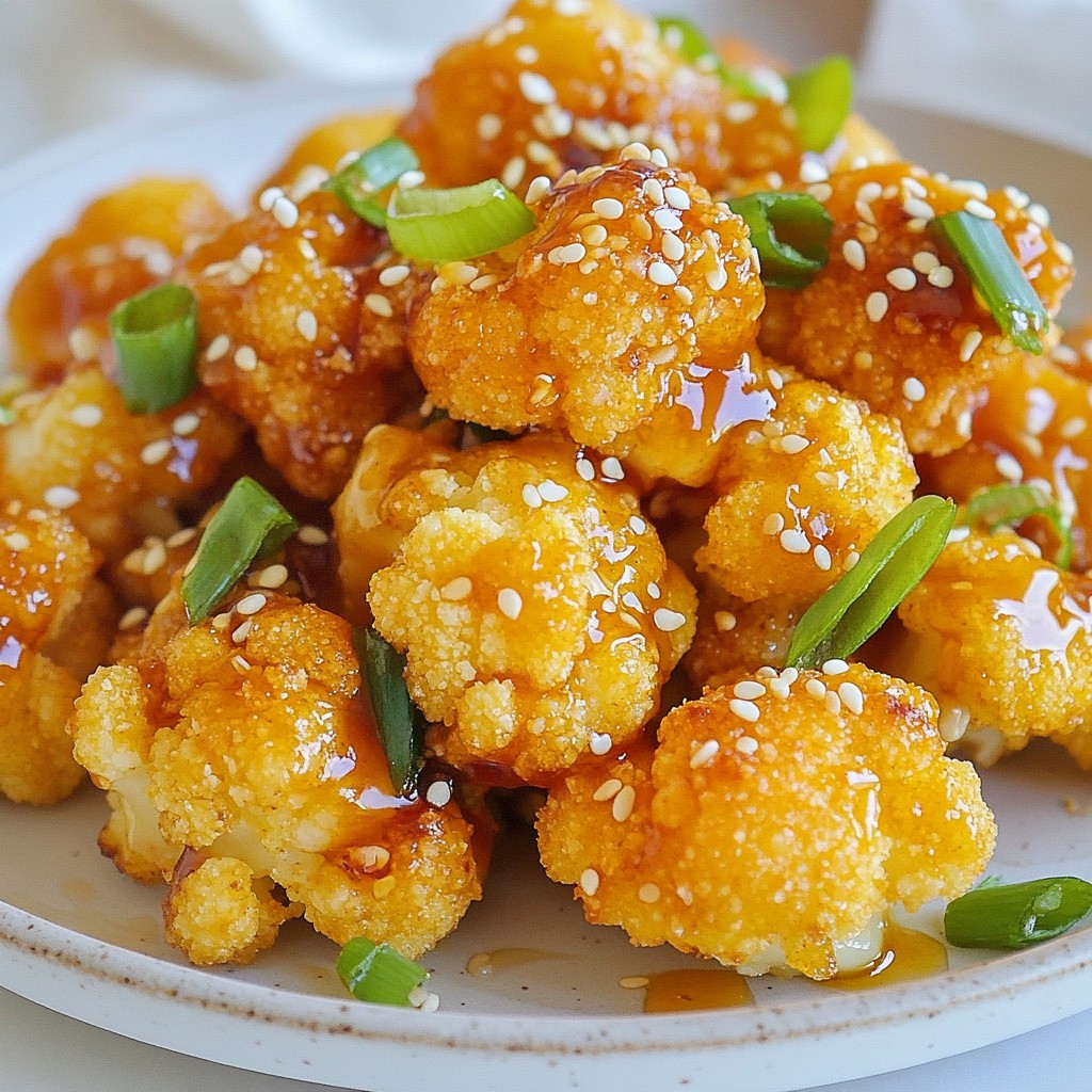 Crispy Honey Sesame Cauliflower köstlicher Genuss