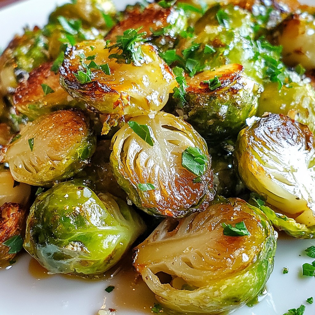 Crispy Honey Butter Brussels Sprouts Perfekt und Lecker