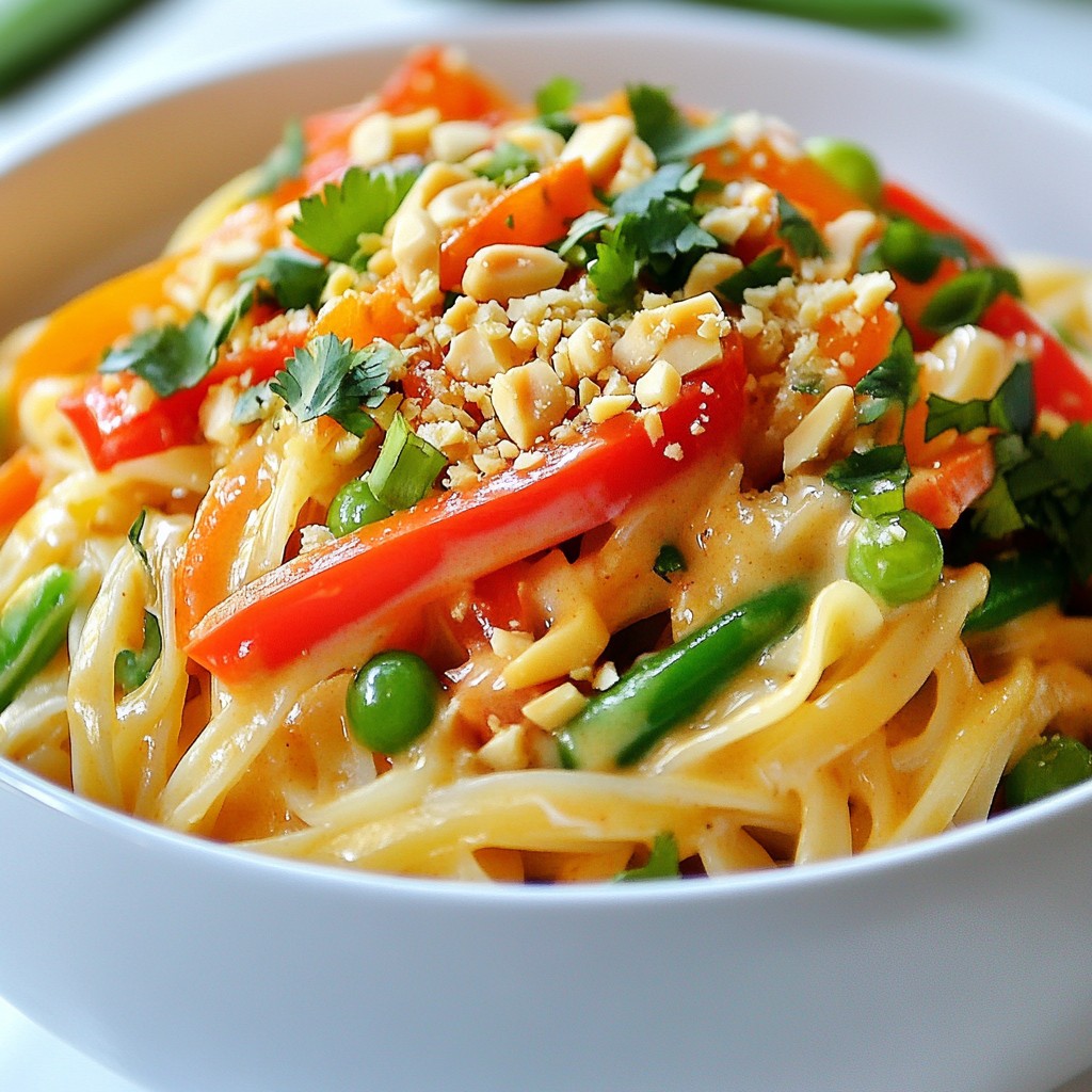 Spicy Thai Peanut Noodles Lecker und Einfach Zubereiten