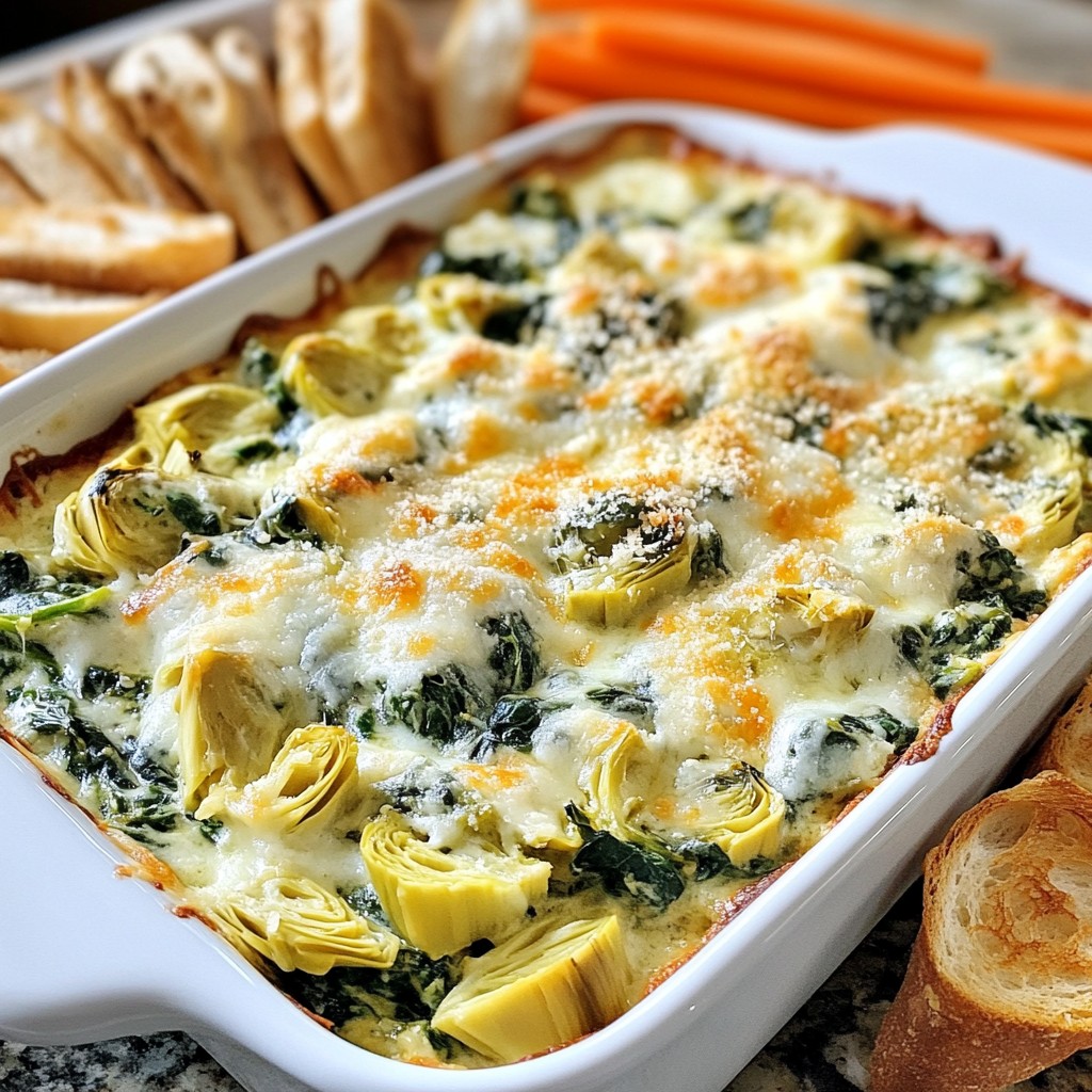 Cremiger Spinat-Artischocken-Dip Einfache Rezeptideen