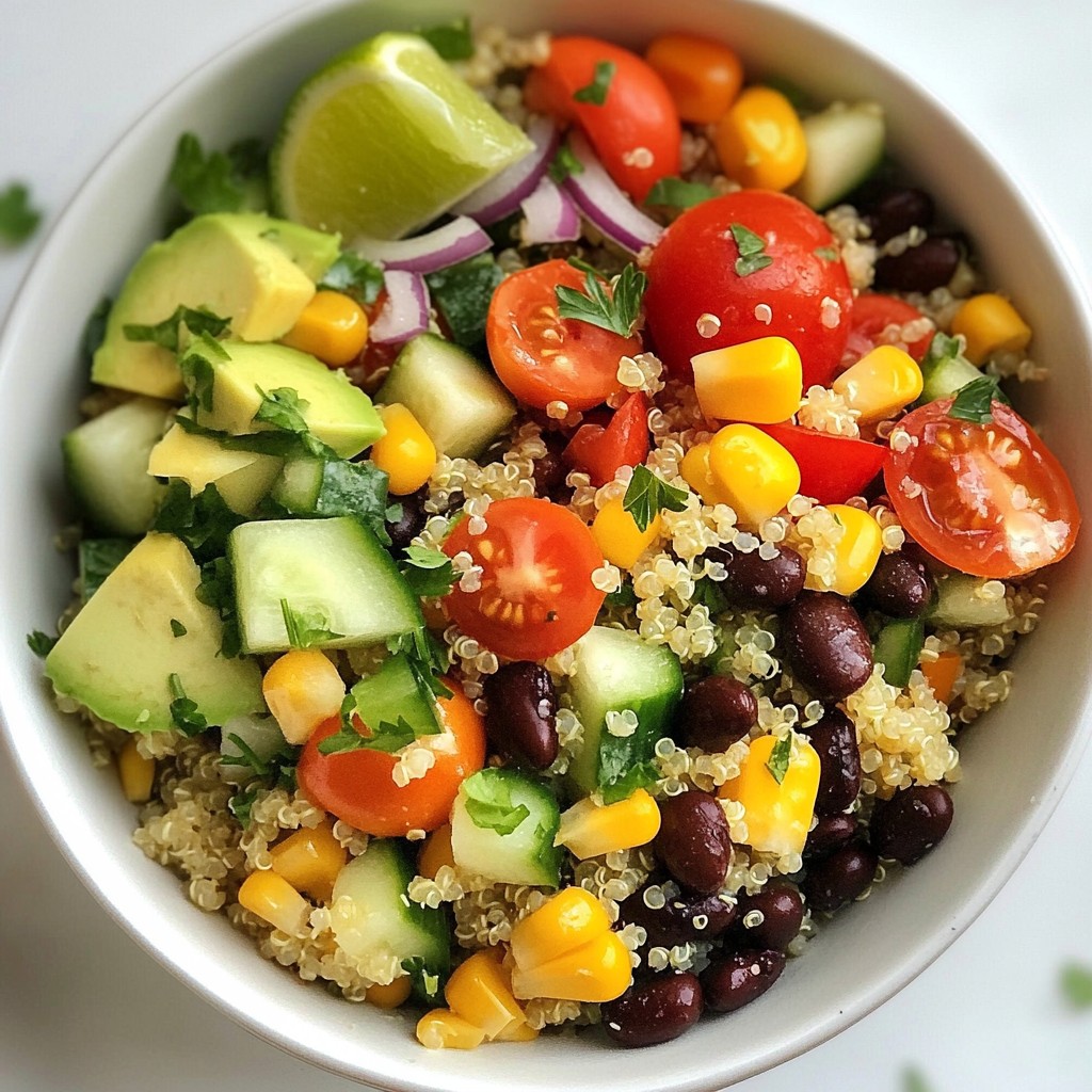 Veggie Loaded Quinoa Salad Frisch und Nahrhaft