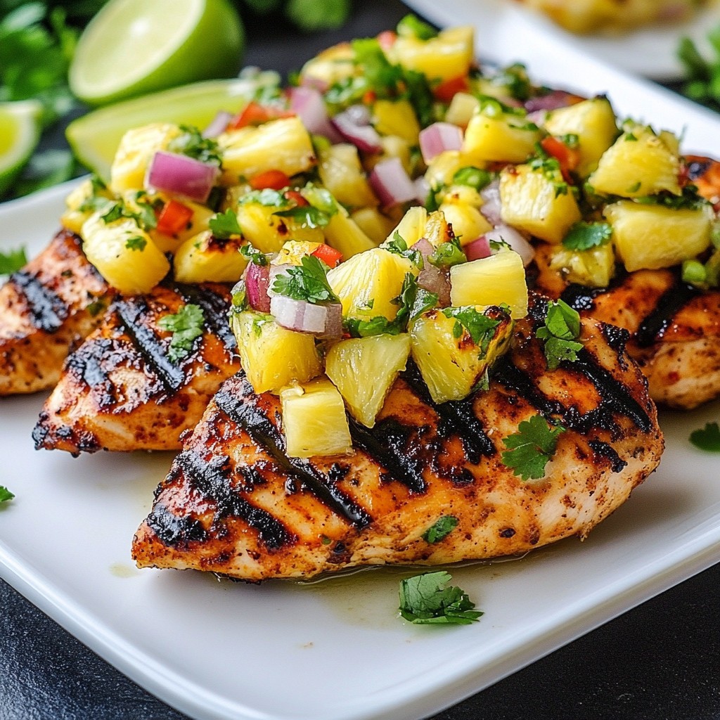 Pineapple Salsa Grilled Chicken Frisch und Einladend