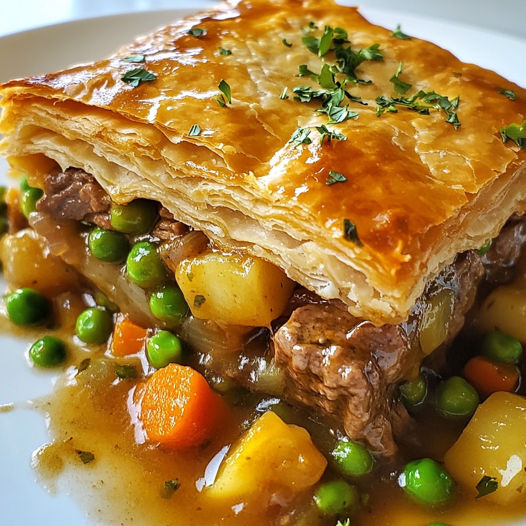 Savory Beef and Vegetable Pie mit Slow Cooker Rezept