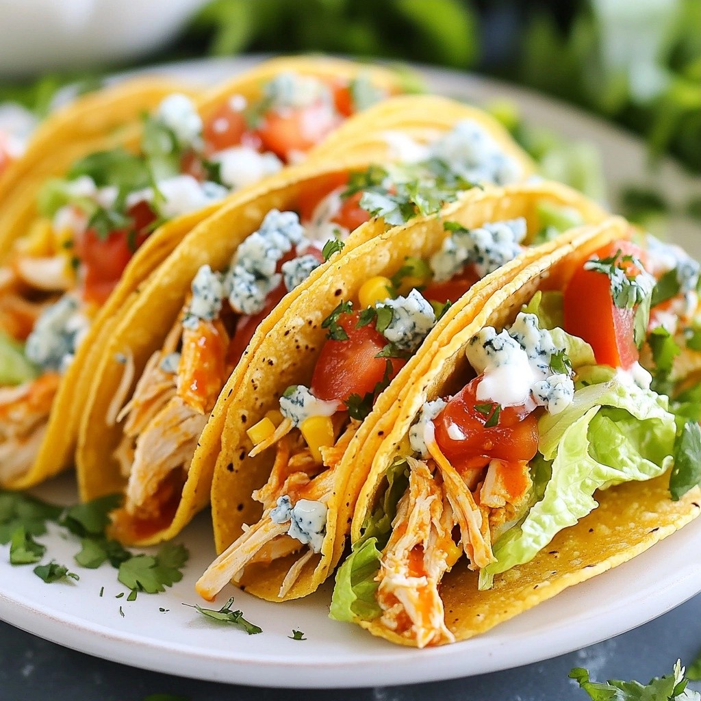 Spicy Crockpot Buffalo Chicken Tacos Einfaches Rezept