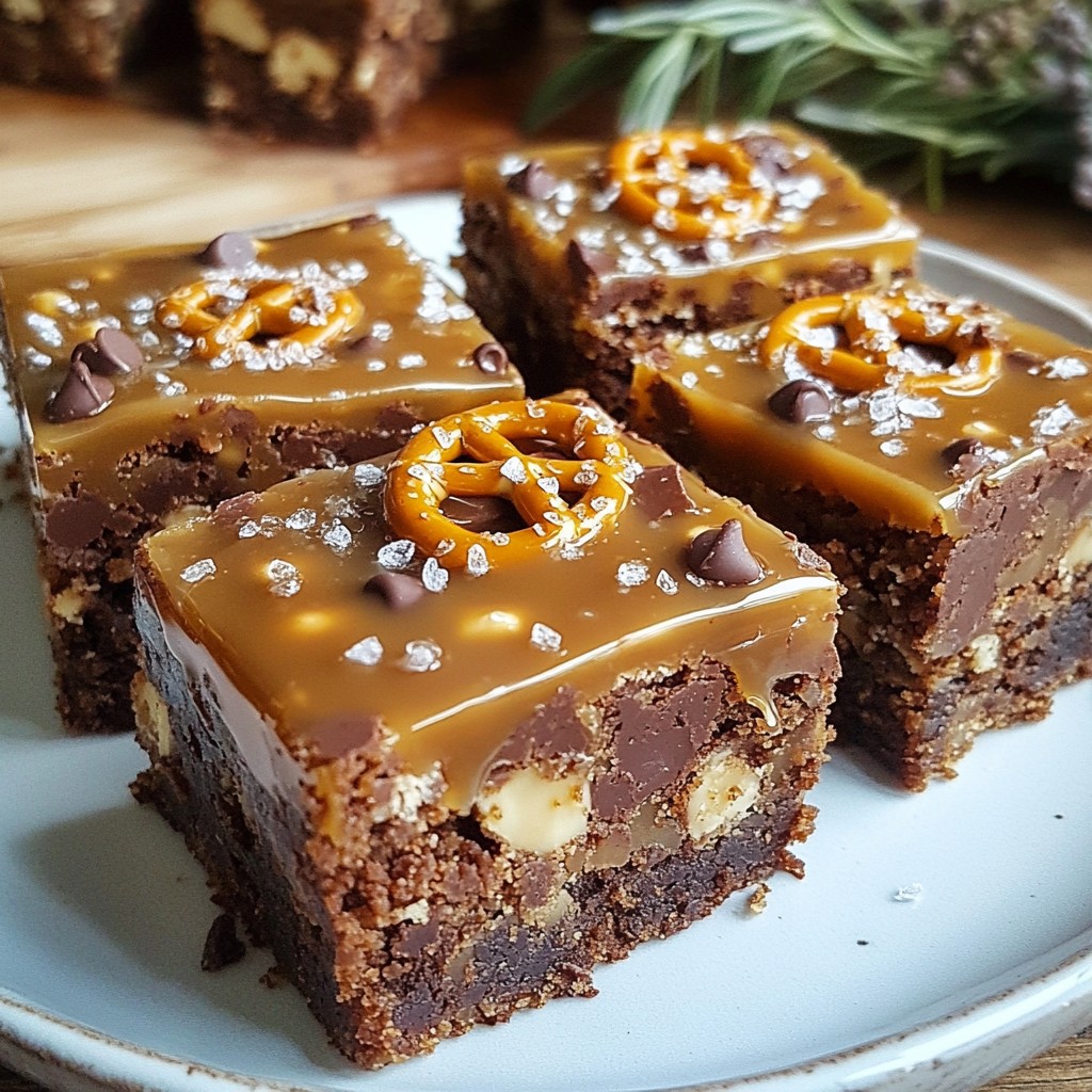Salted Caramel Pretzel Brownies Perfekt und Köstlich