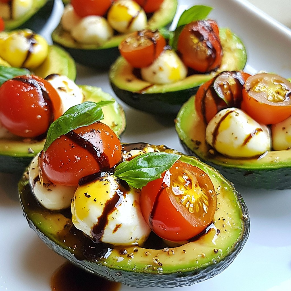 Caprese Stuffed Avocados Frisch und Lecker Genießen