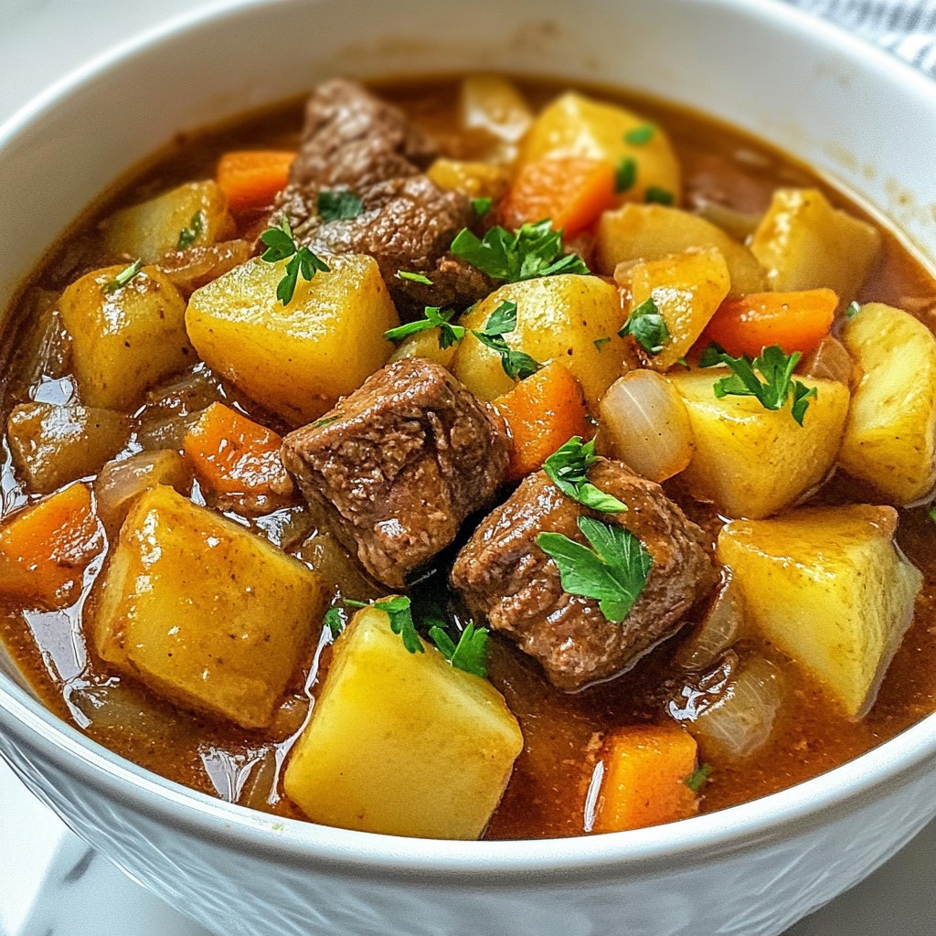 Classic Crockpot Beef and Potato Dinner Köstlicher Genuss
