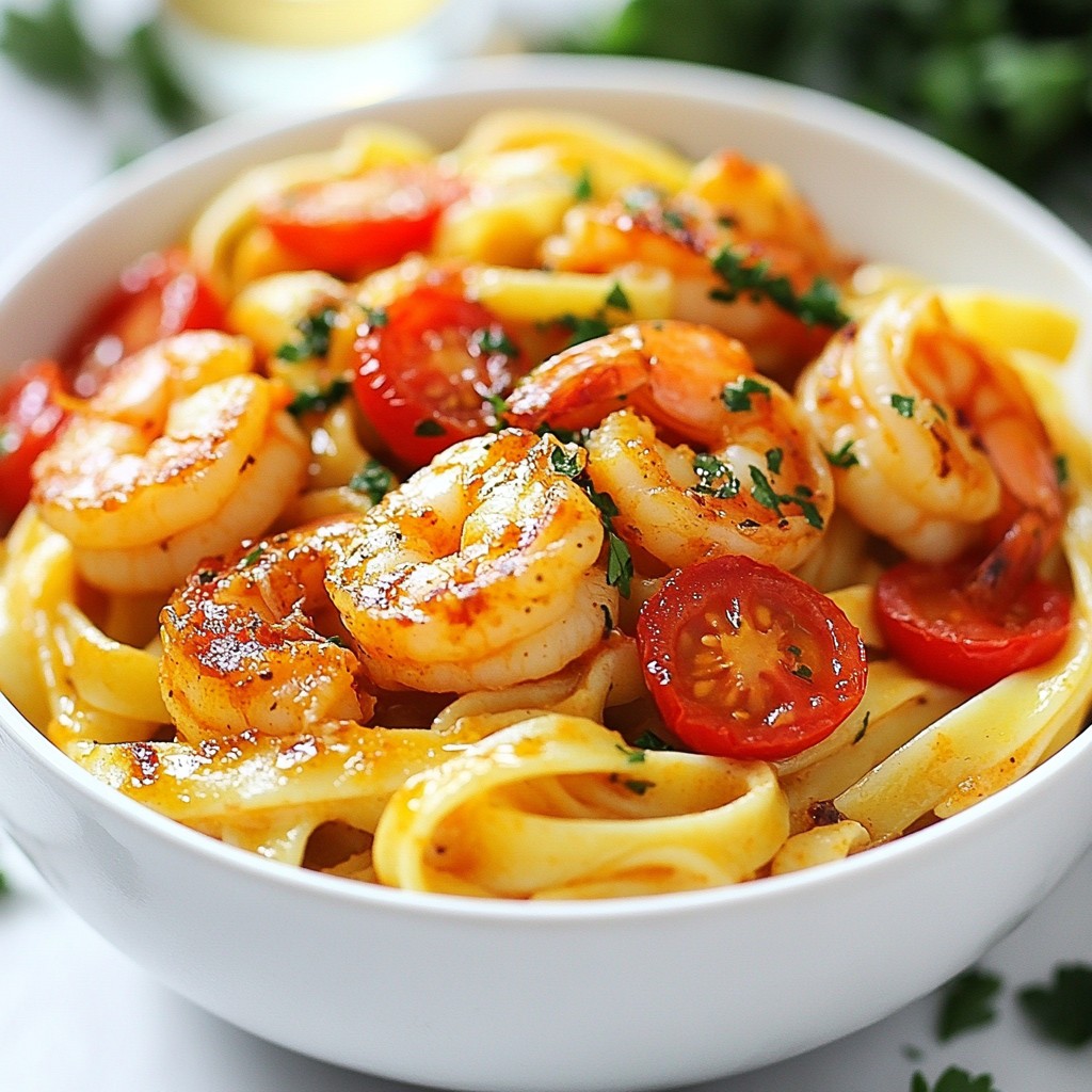 Cremige Cajun Garnelen Pasta Einfache und Schnelle Mahlzeit