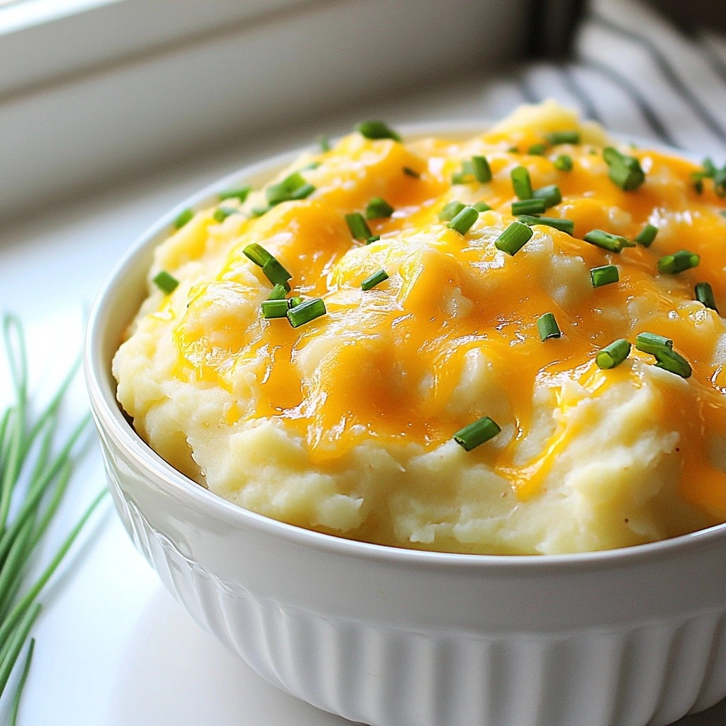 Savory Crockpot Cheesy Mashed Potato Bake Rezept