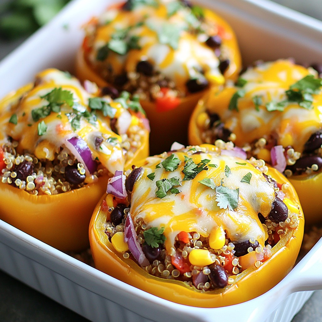 Set and Forget Stuffed Bell Peppers Einfaches Rezept