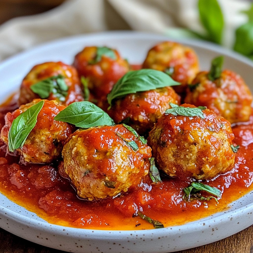 Slow Cooker Savory Herb Turkey Meatballs Rezept