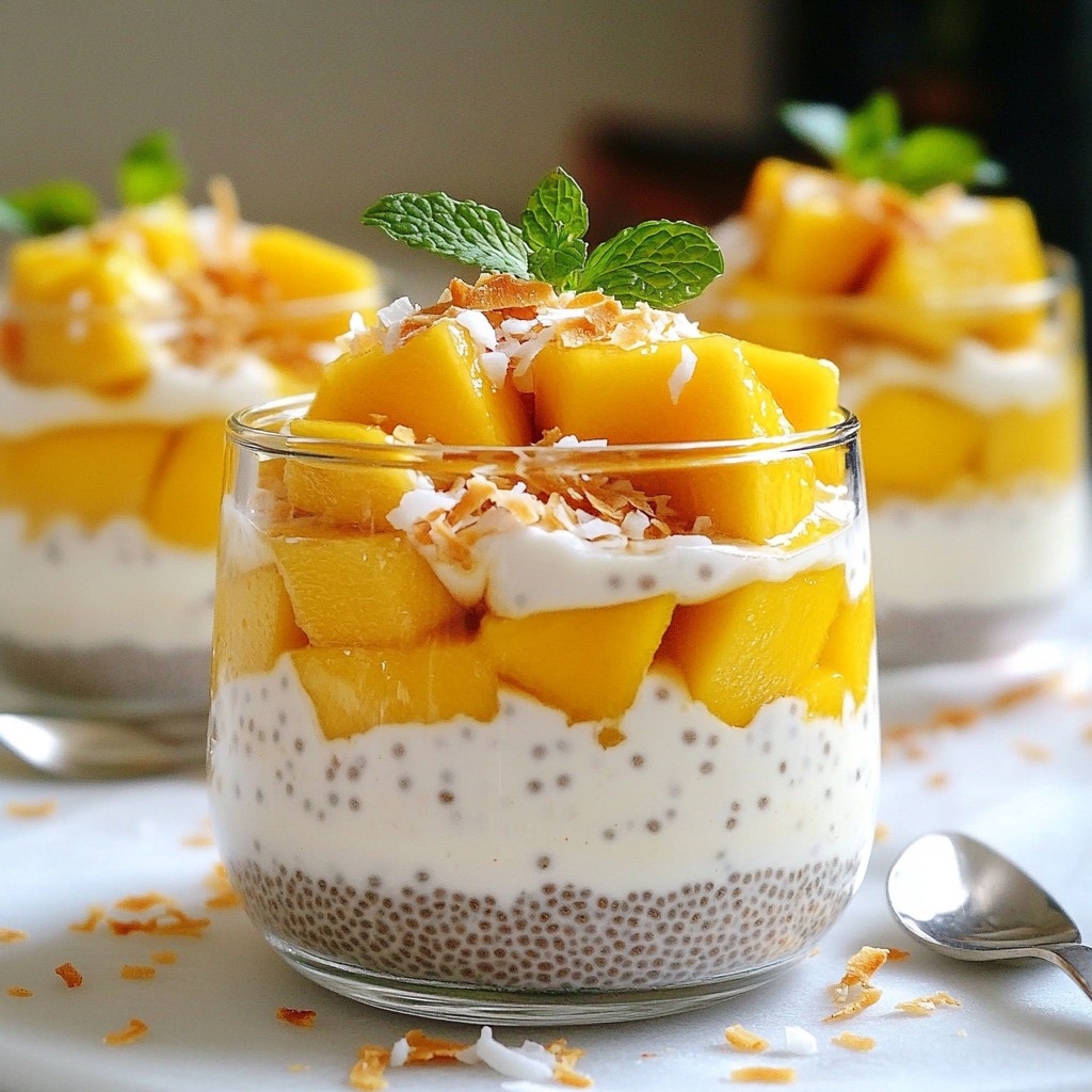 Mango Coconut Chia Pudding Einfache und gesunde Wahl