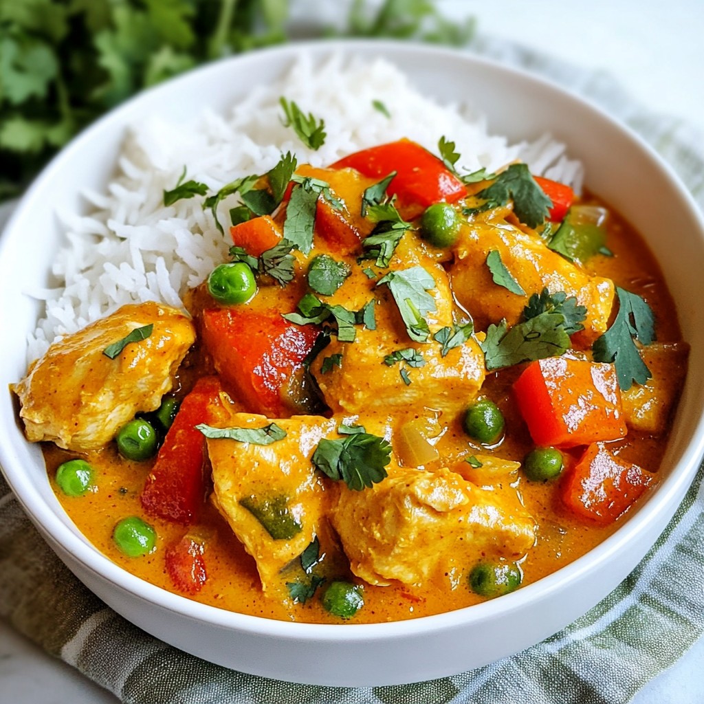 Spicy Slow Cooker Chicken Curry Delight Rezept einfach