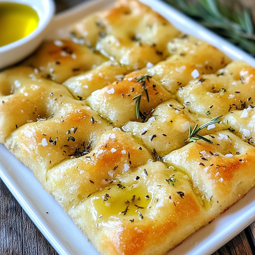 Rustic Garlic Herb Focaccia Einfache und Schmackhafte Art
