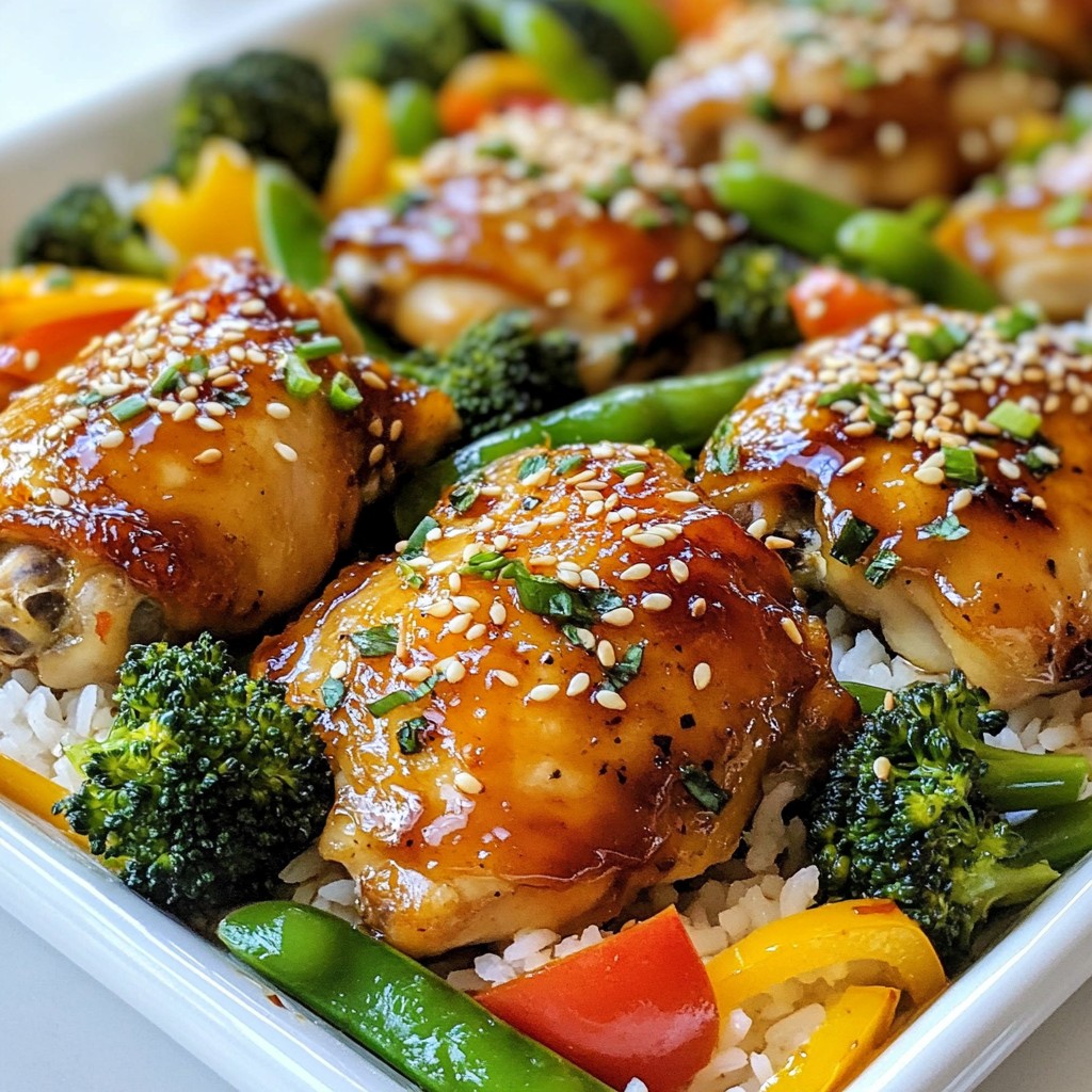 Köstliches Sheet Pan Teriyaki Chicken und Veggies Rezept