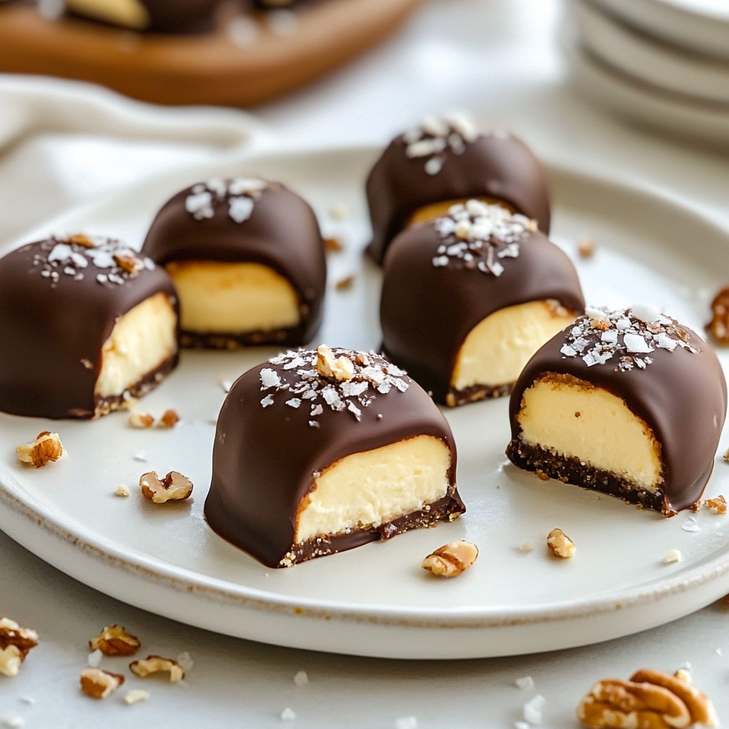 Schokoladenüberzogene Käsekuchenbällchen GenussPur