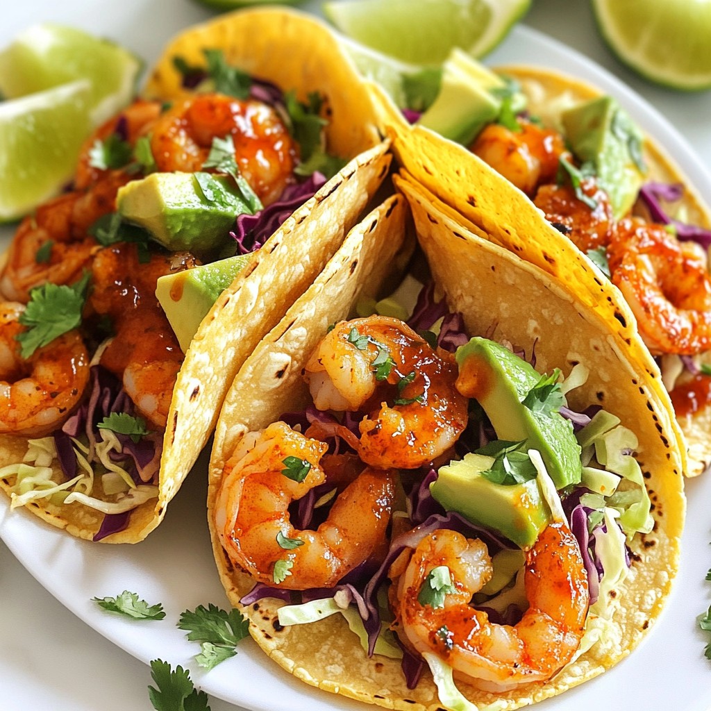 Spicy Sriracha Shrimp Tacos Einfache und Schnelle Mahlzeit