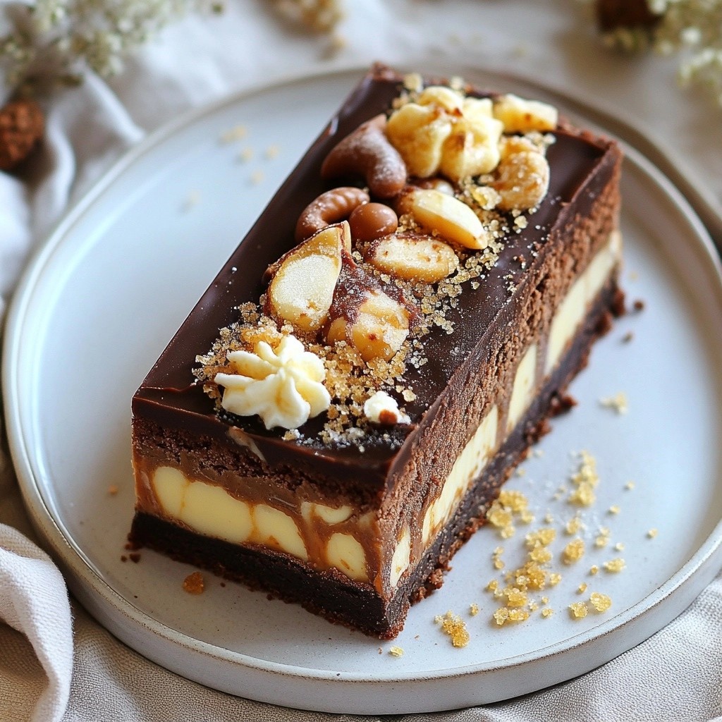 Marmorierter Schokoladenkuchen mit Nougatkern lecker