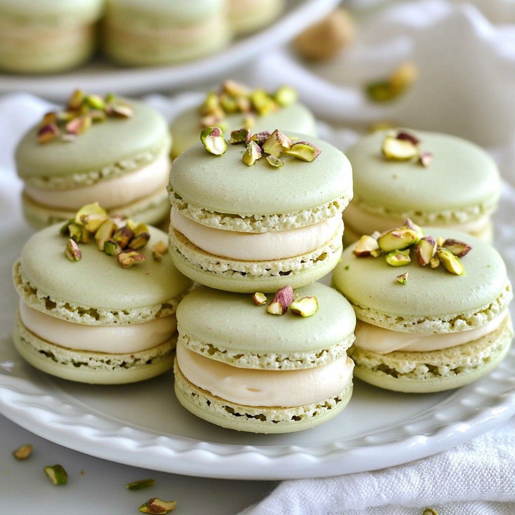 Pistachio Rose Macarons Leckeres und einfaches Rezept