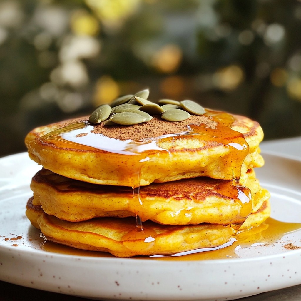 Kürbis-Gewürz-Protein-Pfannkuchen Einfache und leckere Idee