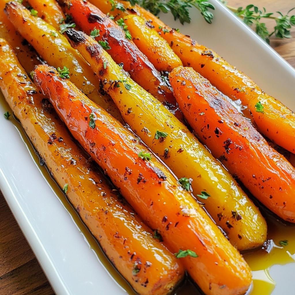 Maple Dijon Roasted Carrots Einfach und Lecker