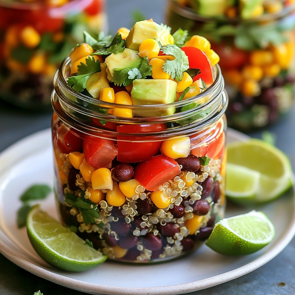 Southwest Quinoa Salad Jars Frisch und Gesund Zubereiten