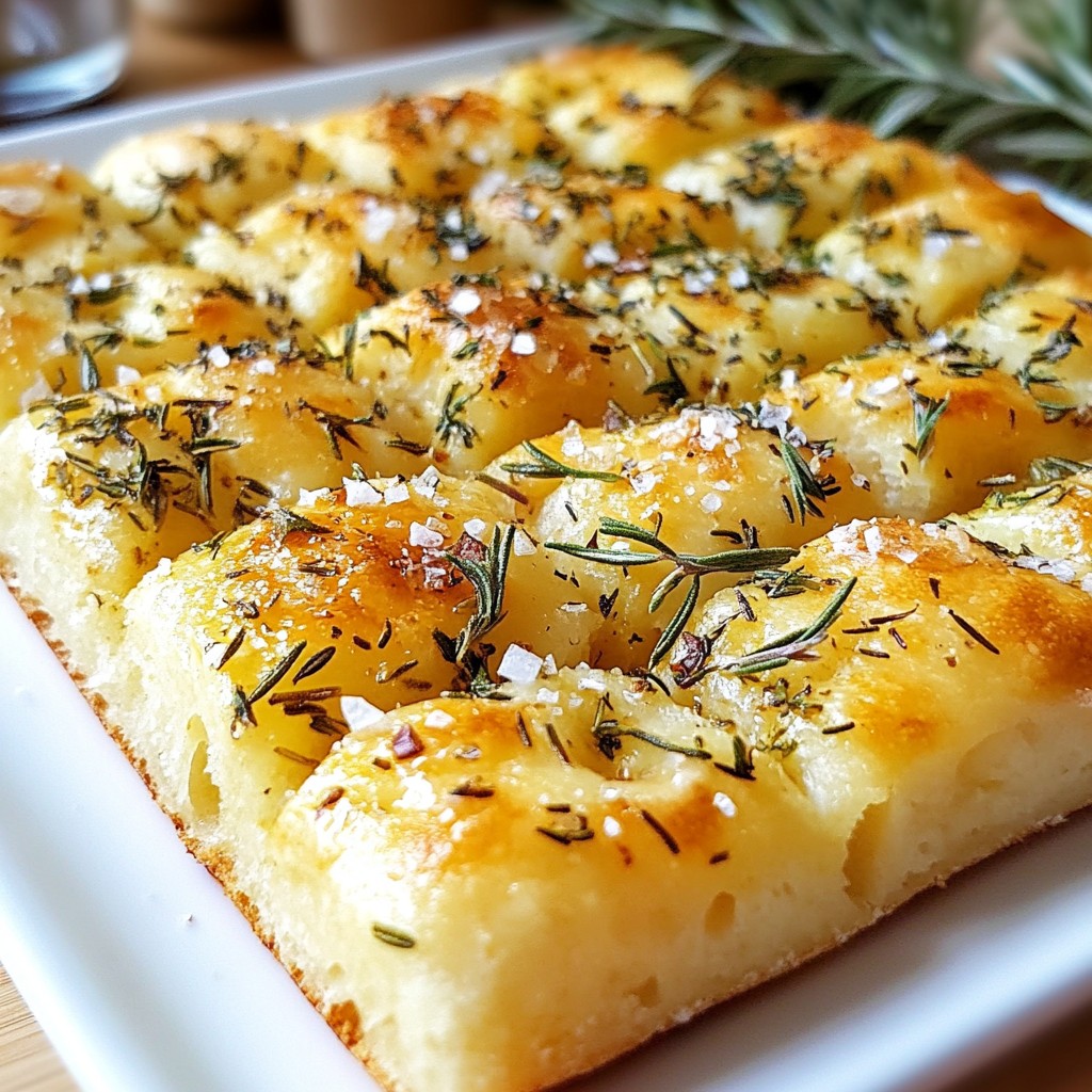 Knoblauch Kräuter Focaccia Brot Einfach und Lecker