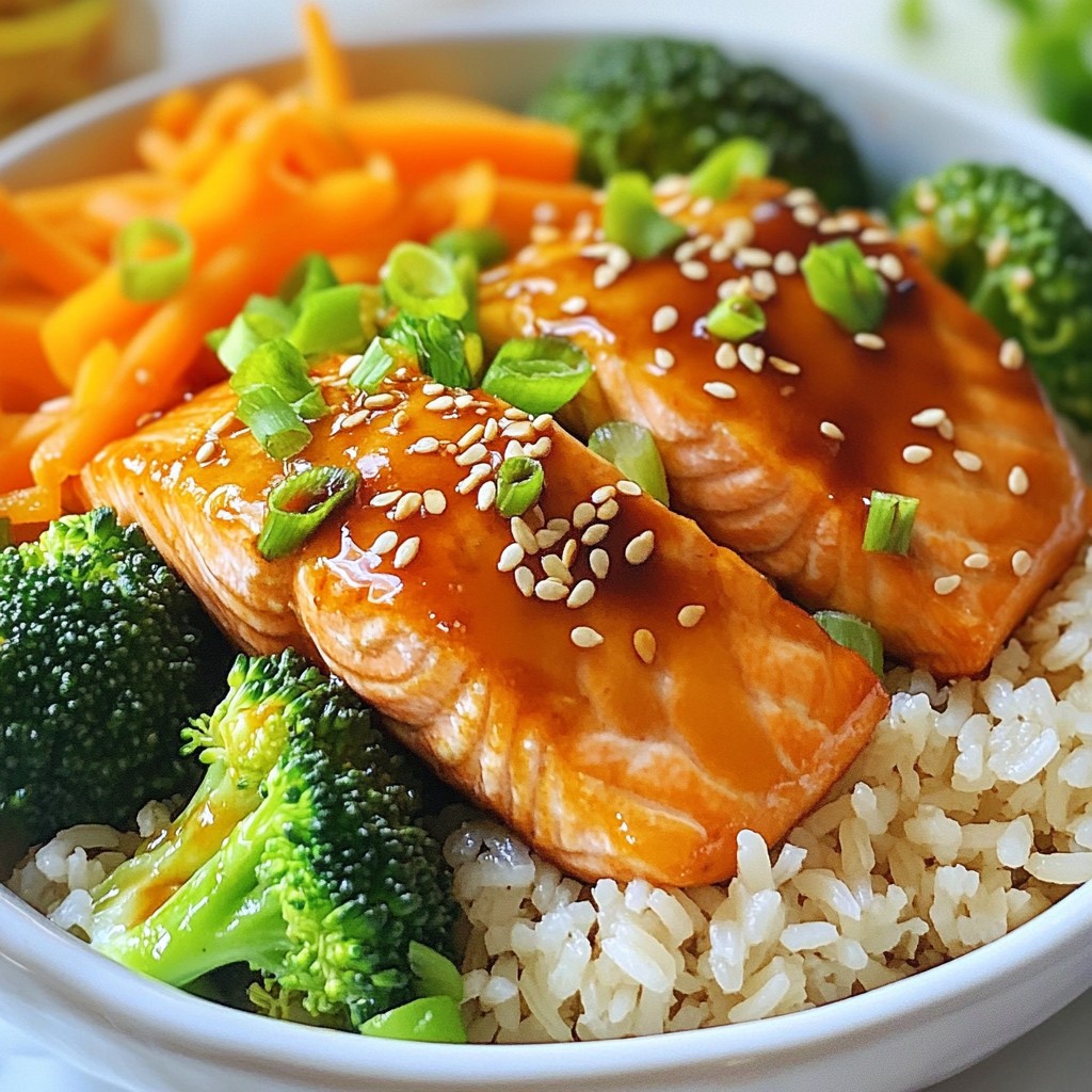 Teriyaki Salmon Rice Bowls Einfache und leckere Mahlzeit
