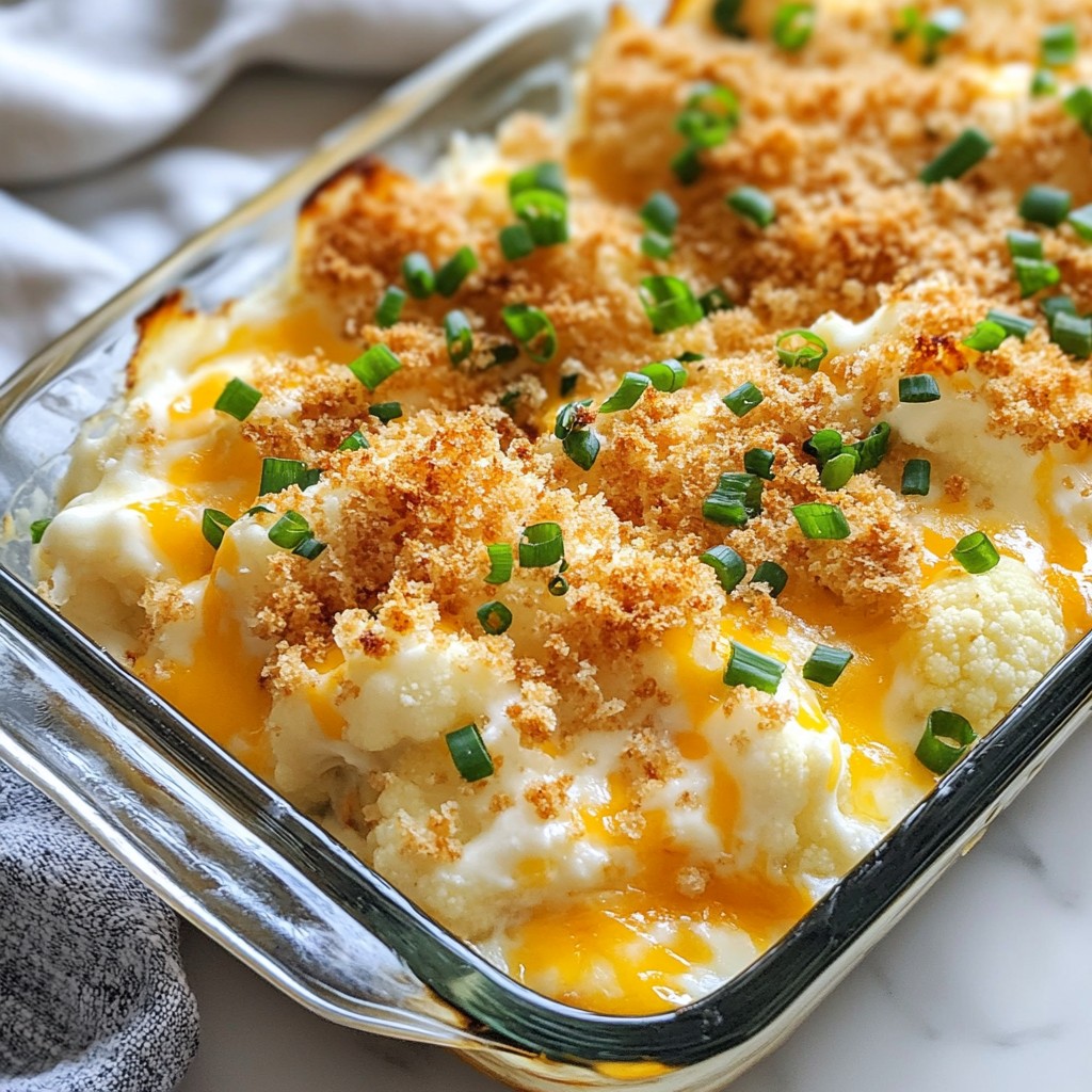Loaded Cauliflower Casserole Einfach und Lecker Rezept