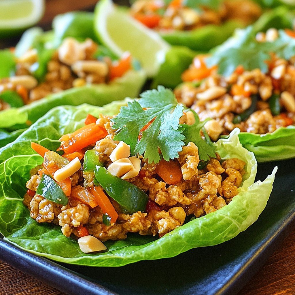Sweet Chili Chicken Lettuce Wraps Lecker und Frisch