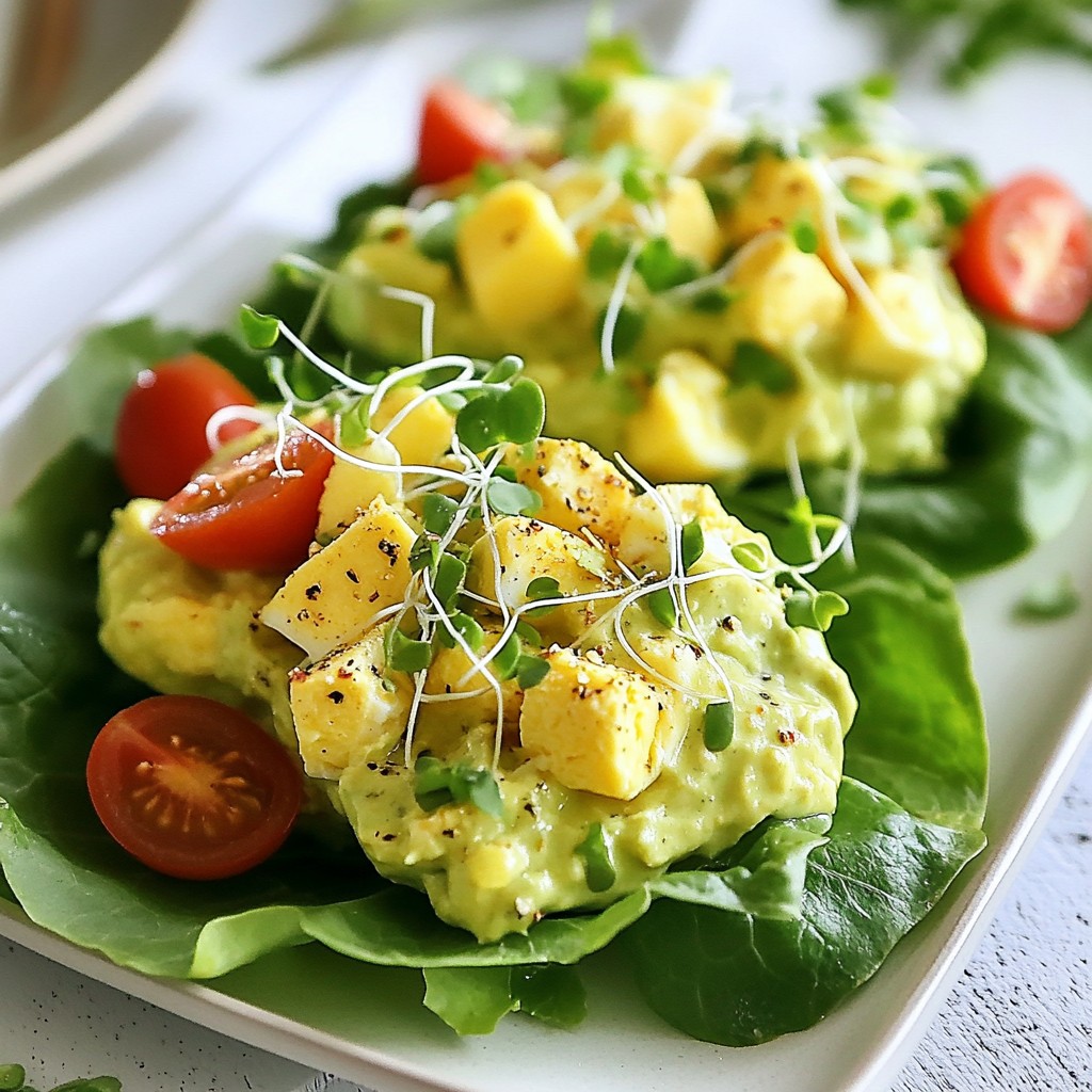 Avocado Egg Salad Lettuce Wraps Einfach und Lecker