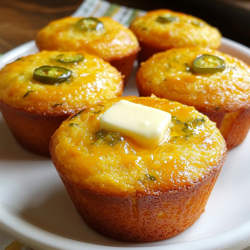 Jalapeño Cheddar Cornbread Muffins Rezept mit Geschmack