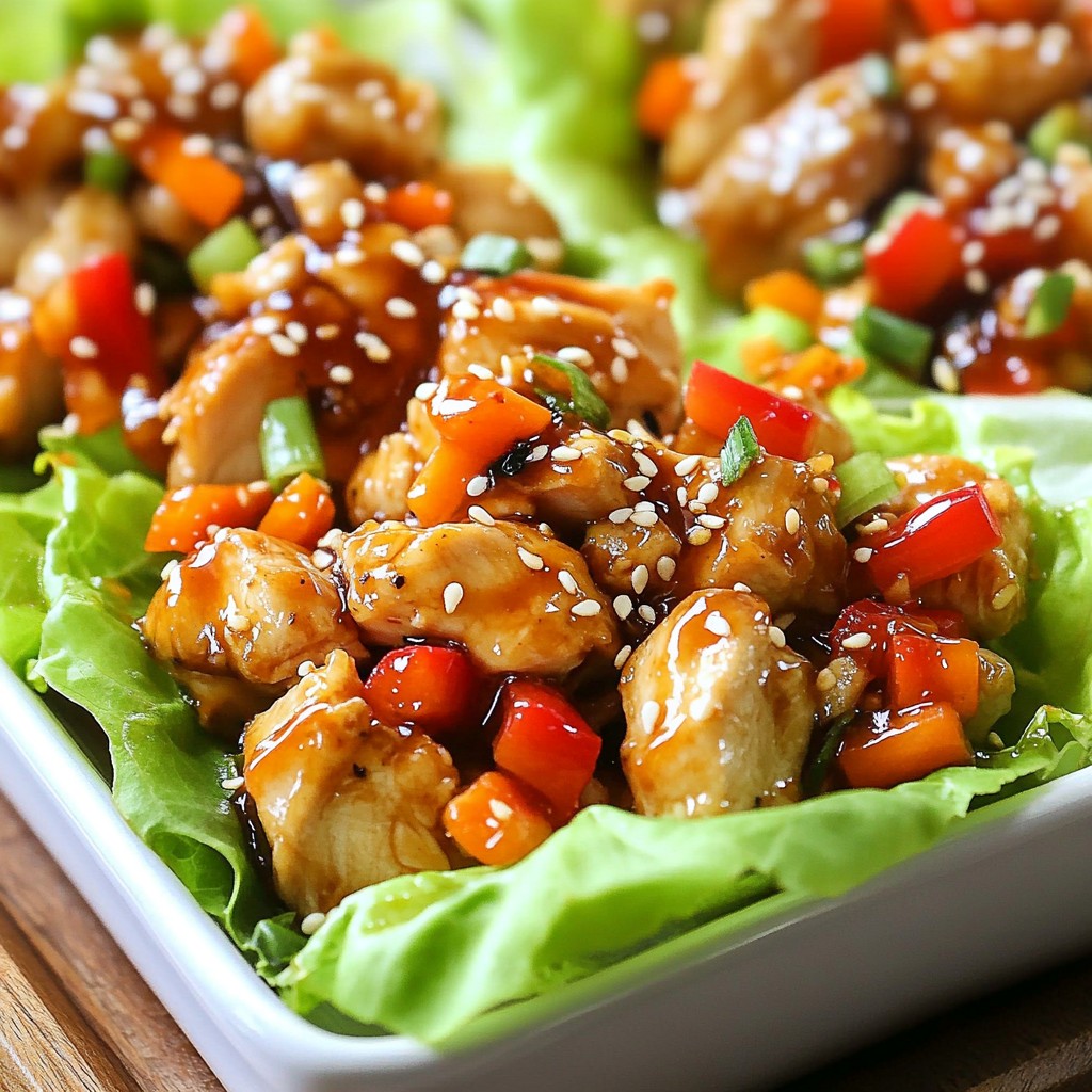 Teriyaki Chicken Lettuce Wraps Schnelle und leckere Mahlzeit