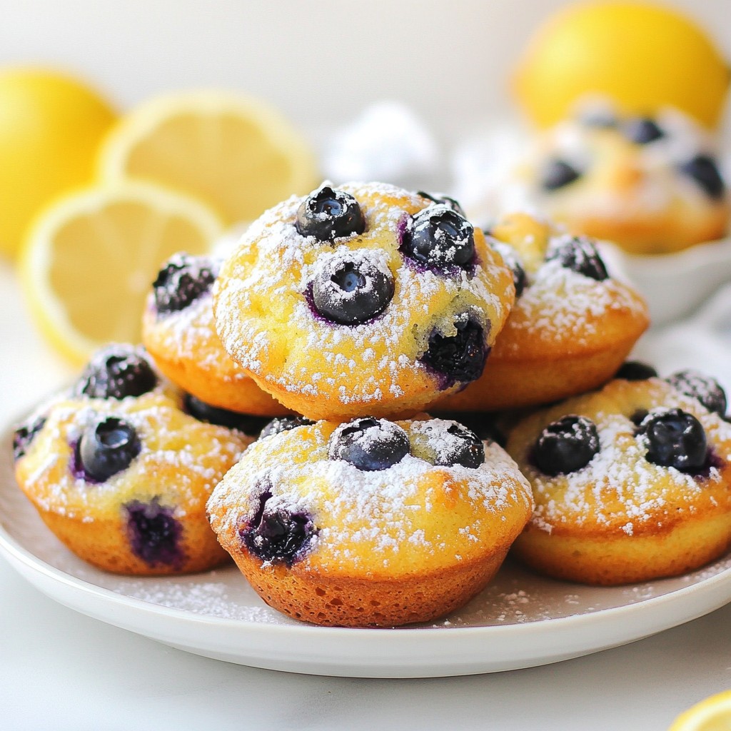Blaubeer-Zitronen-Muffin-Oberteile leckeres Rezept