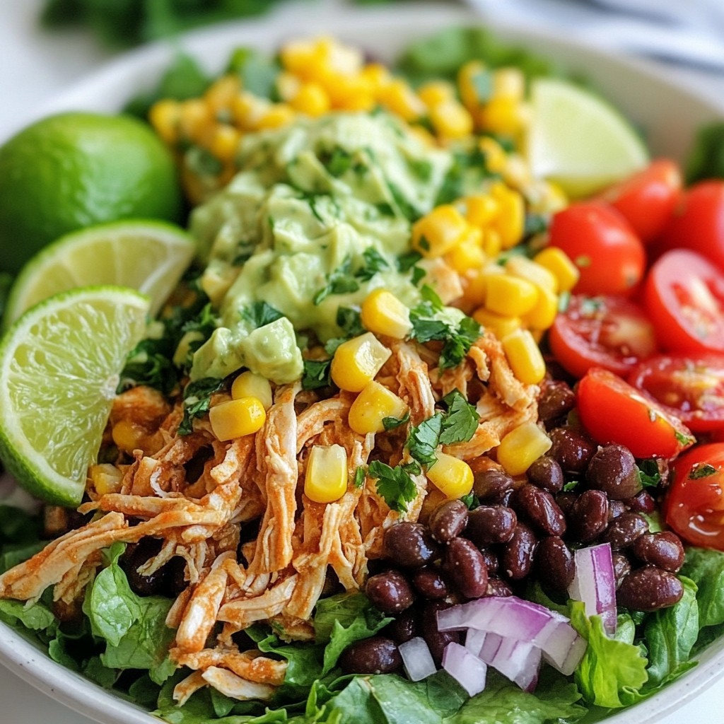Köstlicher Southwest Chicken Salad mit Koriander-Limette