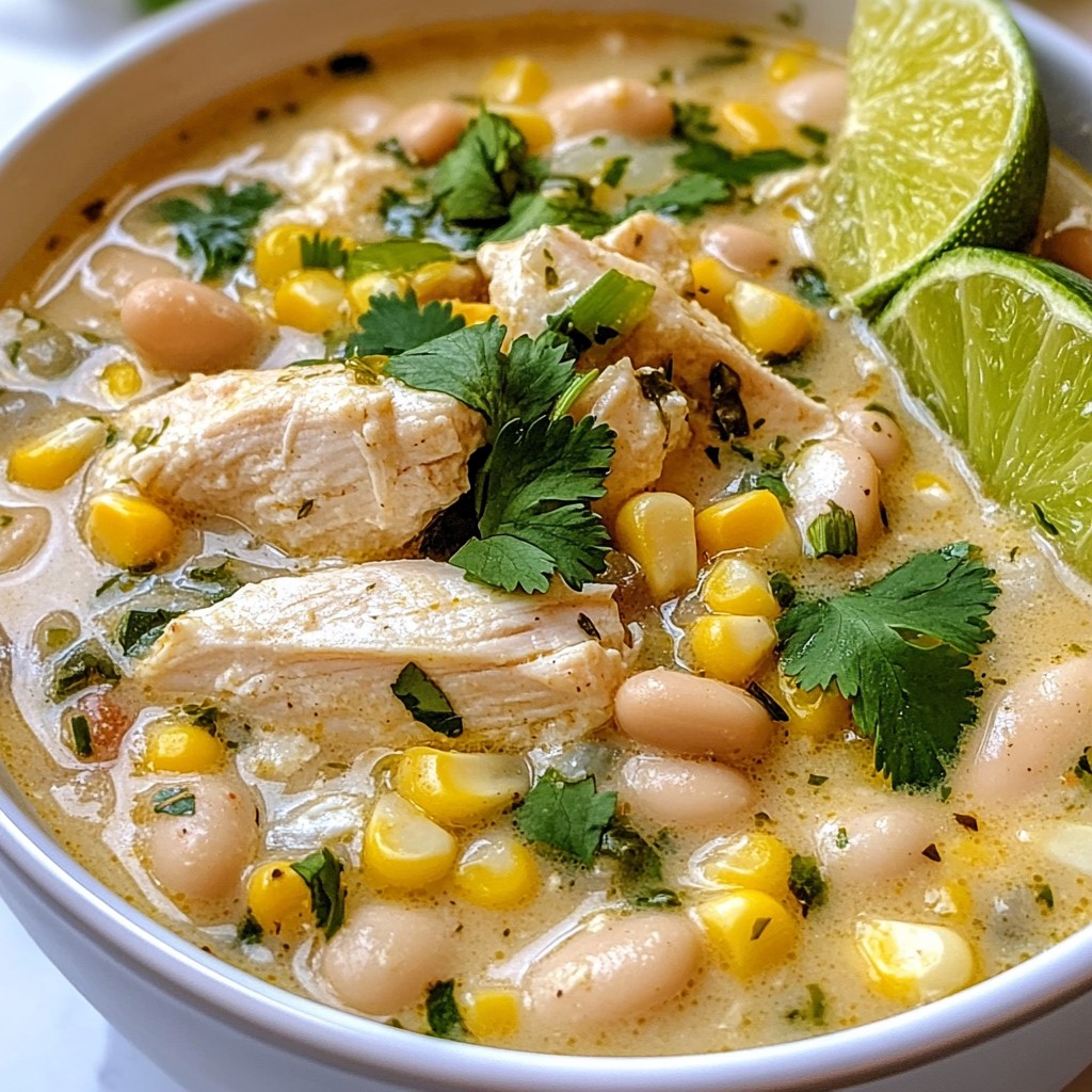 Creamy White Chicken Chili Einfaches Rezept entdecken